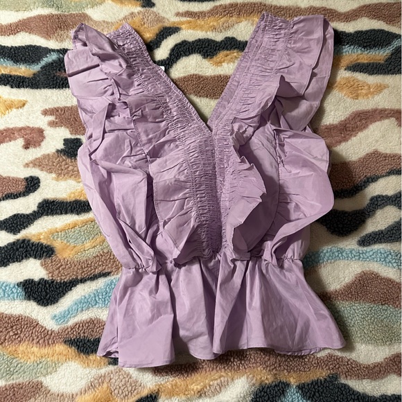 Lavender Ruffle Top - Picture 2 of 3